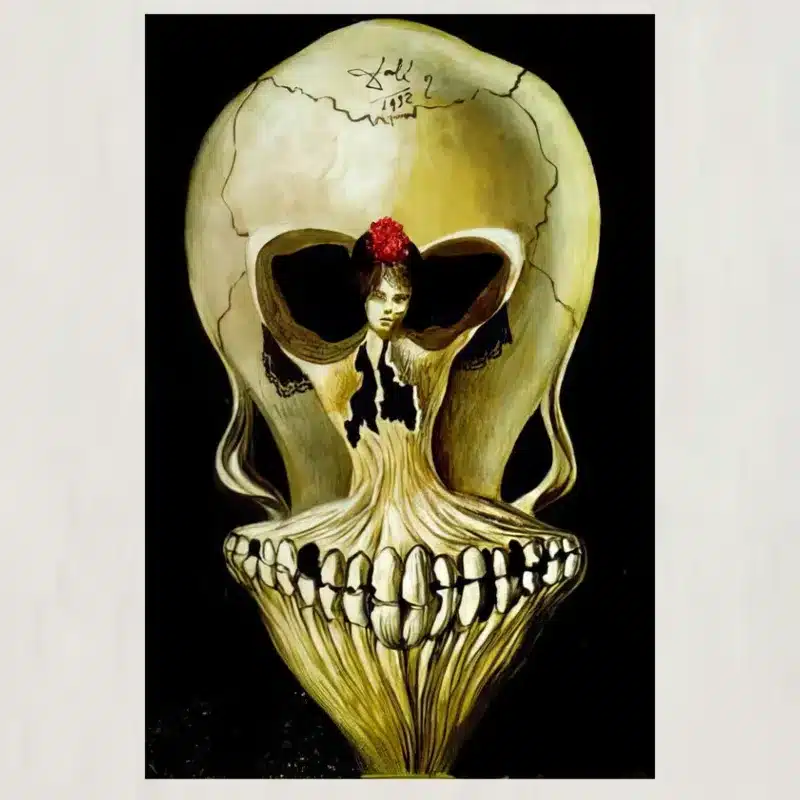 Ballerina in a Deaths Head by Salvador Dalí Printed Canvas