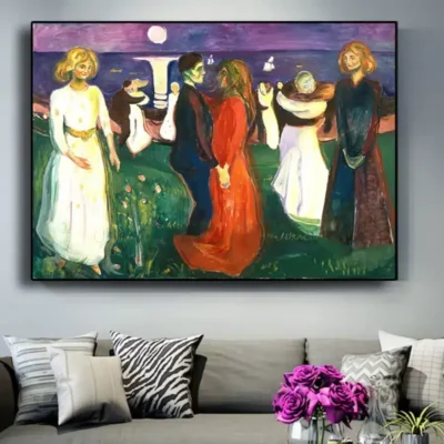 Dance of Life by Edvard Munch Abstract Oil Painting Printed on Canvas