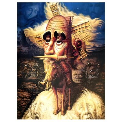 Don Quixote Abstract Oil Painting Printed on Canvas - Image 2