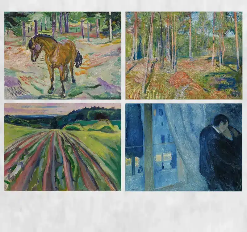 Famous Paintings by Edvard Munch Printed on Canvas