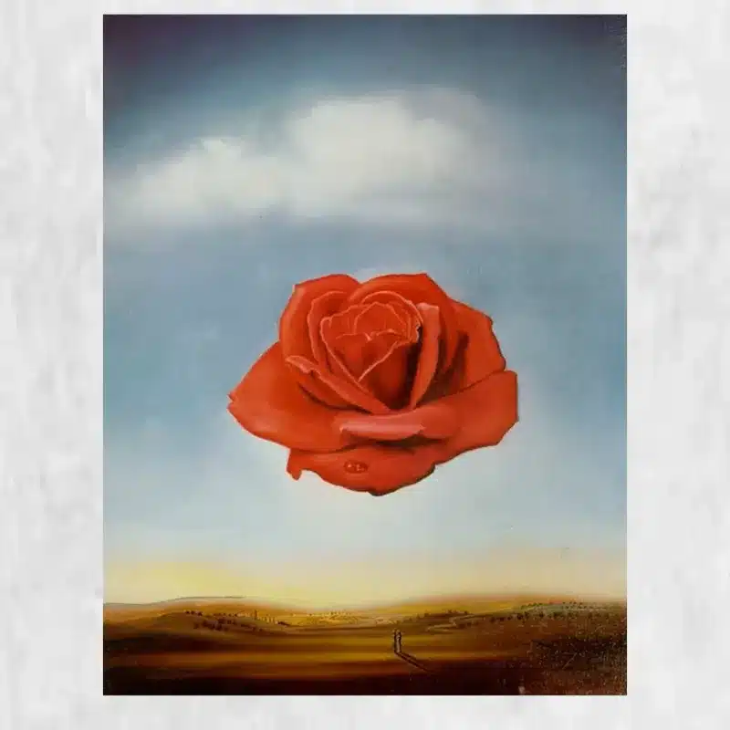 Meditative Rose by Salvador Dalí Printed on Canvas