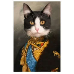 Portrait of Animal in Human Clothes Paintings Printed on Canvas - Image 12