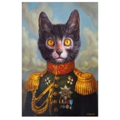 Portrait of Animal in Human Clothes Paintings Printed on Canvas - Image 14