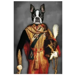 Portrait of Animal in Human Clothes Paintings Printed on Canvas - Image 18