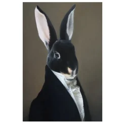 Portrait of Animal in Human Clothes Paintings Printed on Canvas - Image 22
