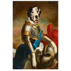 Portrait of Animal in Human Clothes Paintings Printed on Canvas - Image 4