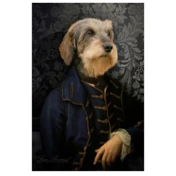 Portrait of Animal in Human Clothes Paintings Printed on Canvas - Image 5