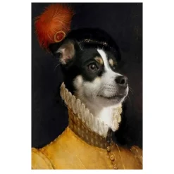 Portrait of Animal in Human Clothes Paintings Printed on Canvas - Image 7