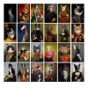 Portrait of Animal in Human Clothes Paintings Printed on Canvas
