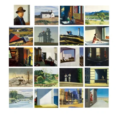 Twenty Paintings by Edward Hopper Printed on Canvas