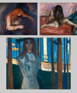 Vampire & The Voice-Summer Night and Nude by Edvard Munch Printed on Canvas