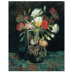 Vase with White and Red Carnations by van Gogh 1886
