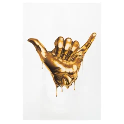 Abstract Metal Gold Fingers