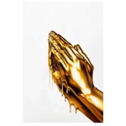 Abstract Metal Gold Fingers