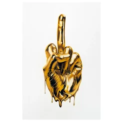 Abstract Metal Gold Fingers