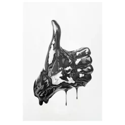 Abstract Metal Gold Fingers