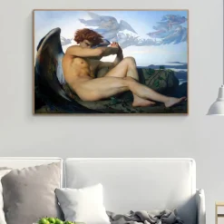 Fallen Angel by Alexandre Cabanel Printed on Canvas