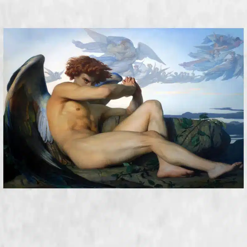 Fallen Angel by Alexandre Cabanel Printed on Canvas