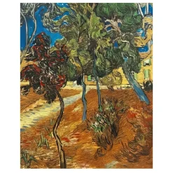 Trees in the Garden of Saint-Paul Hospital by van Gogh 1889
