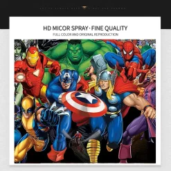 Marvel Superhero's Characters Artwork Printed on Canvas - Image 4