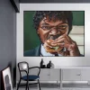 Jules Eats A Big Kahuna Burger Pulp Fiction Wall Art Printed on Canvas