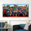 Marvel Superhero’s Characters Artwork Printed on Canvas