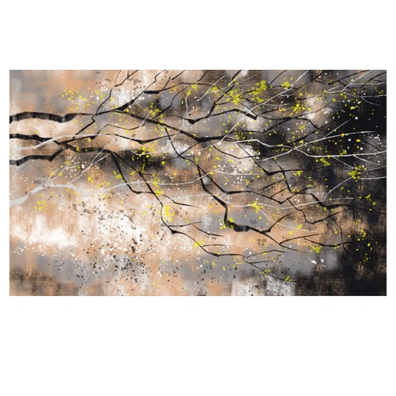 Modern Abstract Trees Painting Printed on Canvas