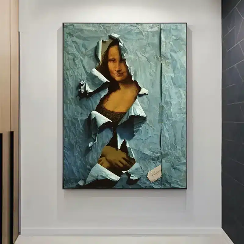 The Famous Mona Lisa Spoof Painting Printed on Canvas