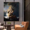 The Storm on the Sea of Galilee by Rembrandt Printed on Canvas