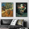 Trees and Vase with Carnations by Vincent van Gogh Printed on Canvas