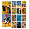 Abstract Paintings by Joan Miro Printed on Canvas
