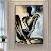 Abstract Sexy Nud Woman Painting Printed on Canvas