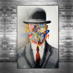 Abstract Street Art Graffiti René Magritte Painting