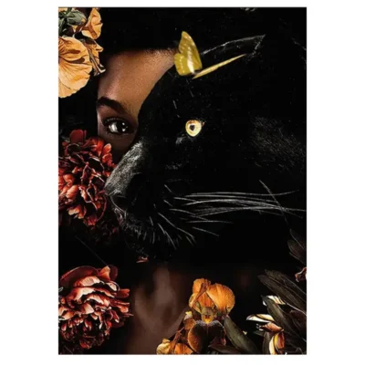 Artwork Paintings Animal In Flowers Printed on Canvas - Image 4
