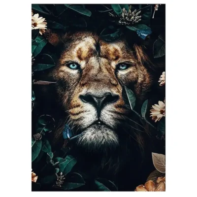 Artwork Paintings Animal In Flowers Printed on Canvas - Image 6