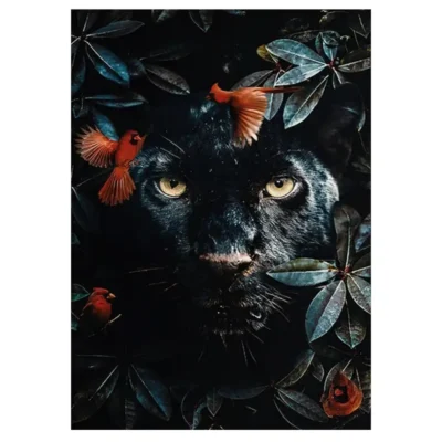 Artwork Paintings Animal In Flowers Printed on Canvas - Image 8