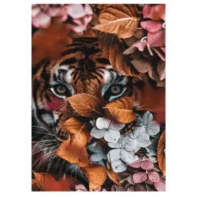 Artwork Paintings Animal In Flowers Printed on Canvas - Image 9