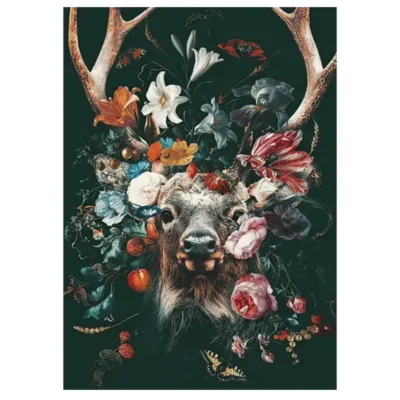 Artwork Paintings Animal In Flowers Printed on Canvas - Image 14