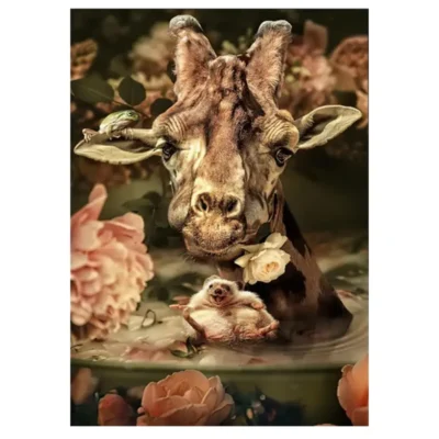 Artwork Paintings Animal In Flowers Printed on Canvas - Image 19