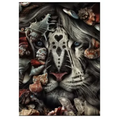 Artwork Paintings Animal In Flowers Printed on Canvas - Image 21
