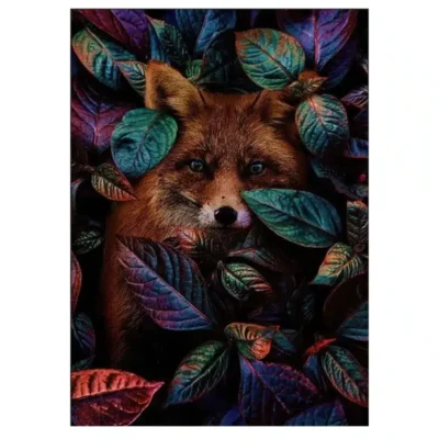 Artwork Paintings Animal In Flowers Printed on Canvas - Image 25