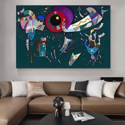 Around the Circle by Wassily Kandinsky 1940 Printed on Canvas