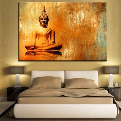 Buddha The Awakened One Painting Printed on Canvas