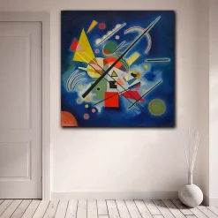 Fashion Blue Painting by Wassily Kandinsky 1924 Printed on Canvas
