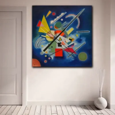 Fashion Blue Painting by Wassily Kandinsky 1924 Printed on Canvas