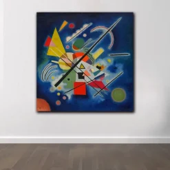 Fashion Blue Painting by Wassily Kandinsky 1924 Printed on Canvas