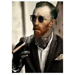 Funny Characters with Van Gogh Artwork Printed on Canvas - Image 4