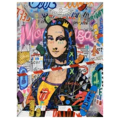 Graffiti Art Mona Lisa Modern Abstract Painting