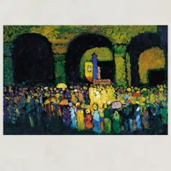Ludwigskirche in Munich by Wassily Kandinsky Oil Painting Printed on Canvas - Image 3