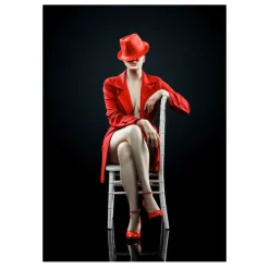 Modern Style Picture Nude Woman and Wine Glass Printed on Canvas - Image 3